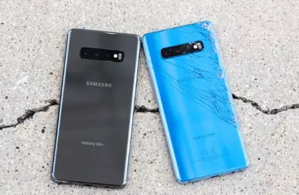 三星S10手機陶（táo）瓷後蓋（gài）跌落（luò）測試圖